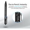 OLIGHT O’Pen Mini 2 Portable Ballpoint Pen, Bolt Action Pen with Pen and Pencil Tip, EDC Replaceable Black Ink Pens with Stainless Steel Pen Clip for Office, Working, Writing (Black)(Black)