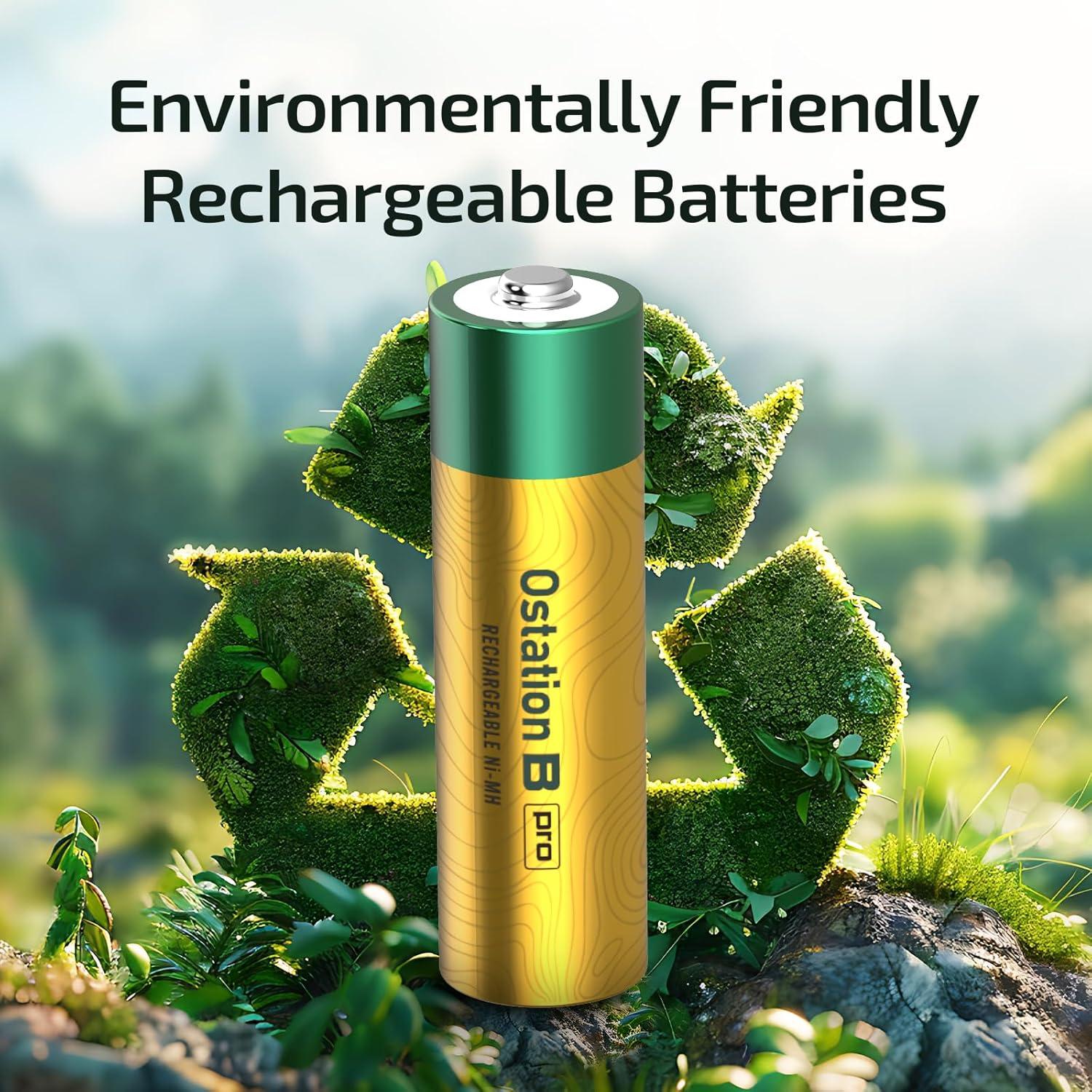 imageOLIGHT B Pro AA Rechargeable NiMH Batteries 8Count Pack 2100mAh High Capacity Battery Voltage 12V Ideal for Everyday Devices EcoFriendlyOAA2100MAH300000