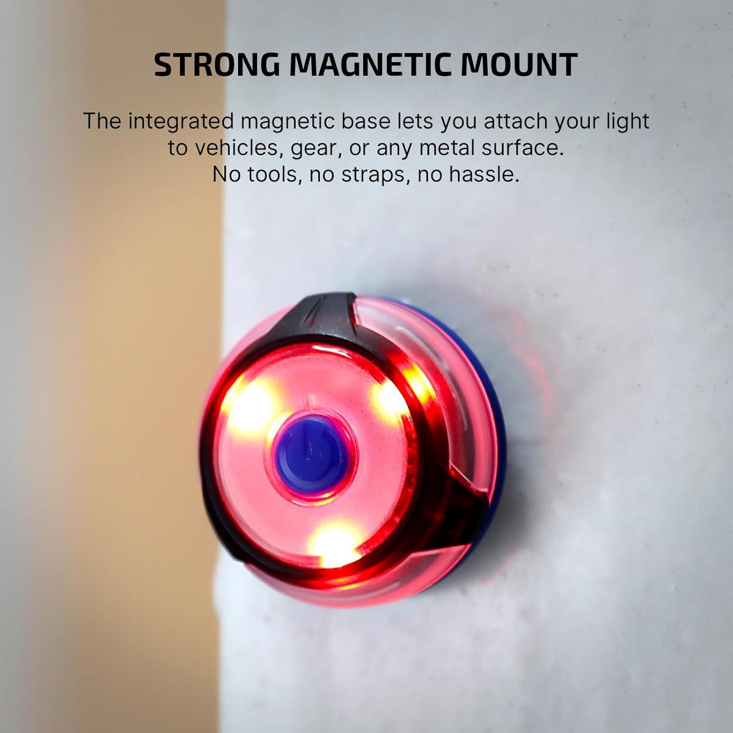 imageOLIGHT Gober 2 Safety Light High Visibility Beacon LED with 6 Color Settings and 4 Lighting Modes USBC Rechargeable Flashing Warning with Clip for Running Cycling Camping Dog WalkingBlue