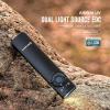 OLIGHT Arkfeld UV Rechargeable EDC Flashlight, 1000 Lumens White LED and 365nm Blacklight Combo for Outdoors, Emergency, Working, Pet Urine Detection (Black NW)(Black)