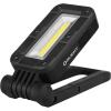 OLIGHT Swivel 400 Lumens LED Compact Rechargeable Magnetic COB Work Light, Adjustable Stand with Magnetic Base and Hanging Hook, 90 Hours Lasting Power, Job Site Lighting for Camping (Black)(Black)