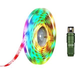 OLIGHT Ostrip Smart LED Strip Lights with App Control Bundle with IMINI 2 EDC Rechargeable Keychain Flashlight