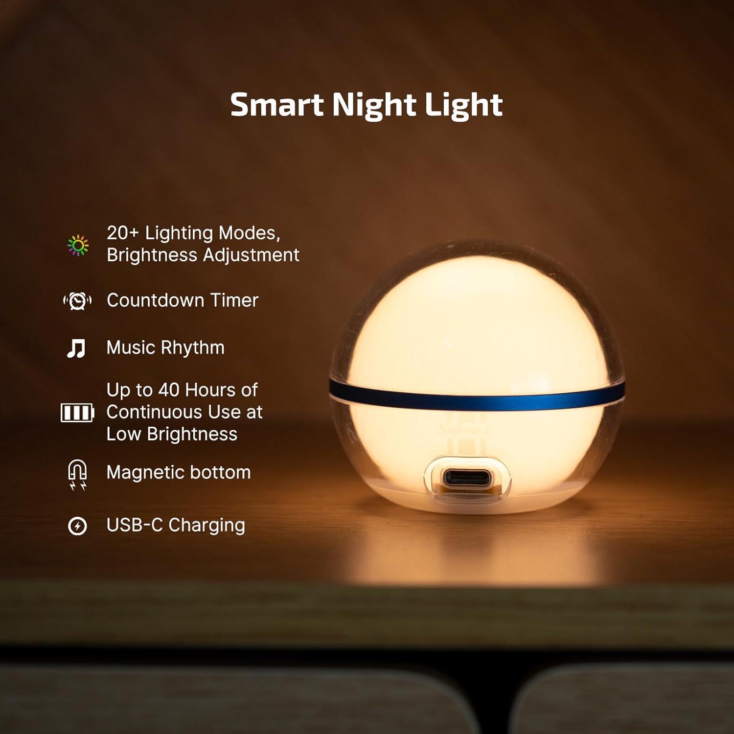 imageOLIGHT IMINI 2 EDC Rechargeable Keychain Flashlight 50 Lumens Compact and Portable Mini LED Keyring Lights Bundle Sphere C Smart Night Light USBC Rechargeable App Control Ambient Lighting