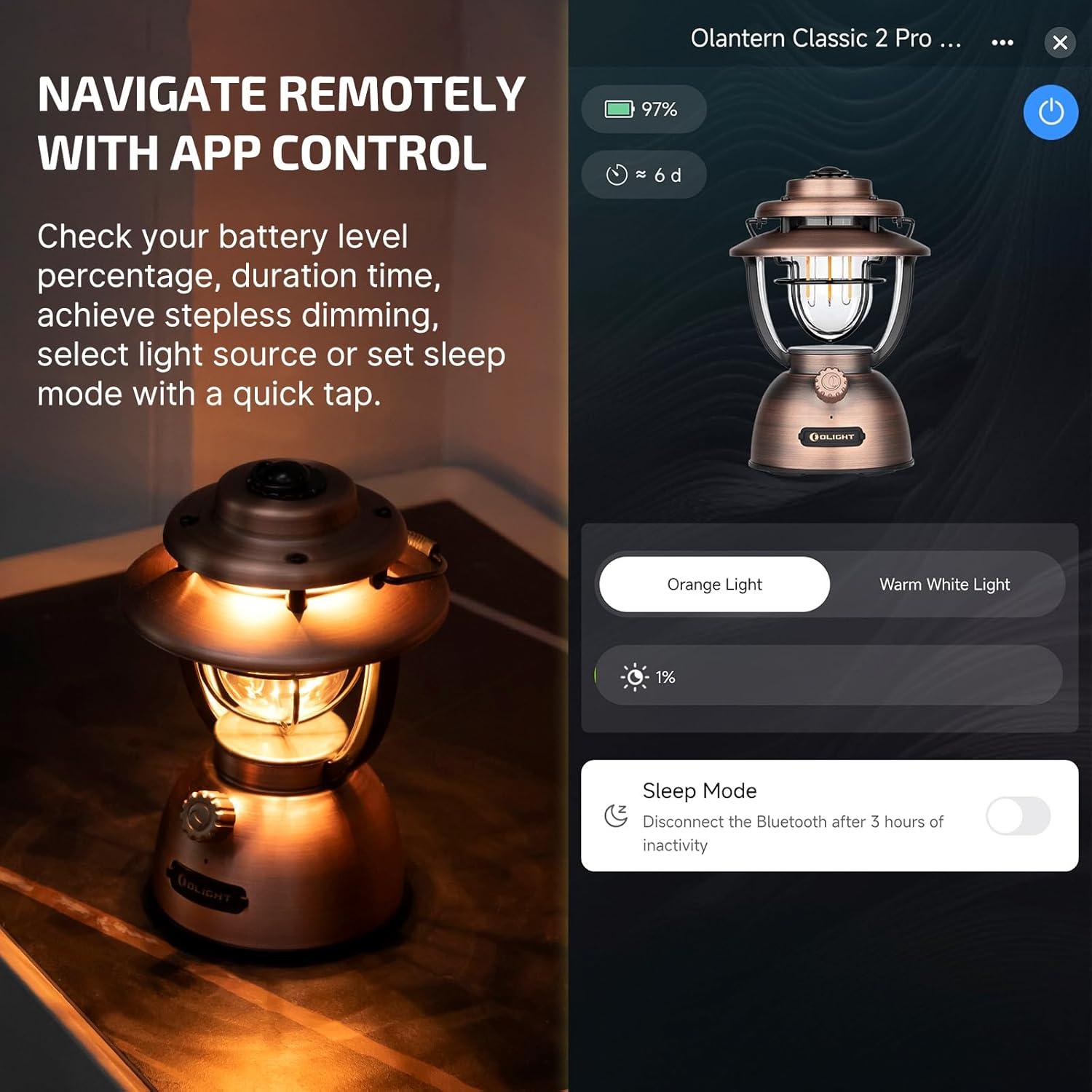 imageOLIGHT Ostrip 2 RGBIC LED Strip Light Bundle with Olantern Classic 2 Pro APP Control Camping Lantern