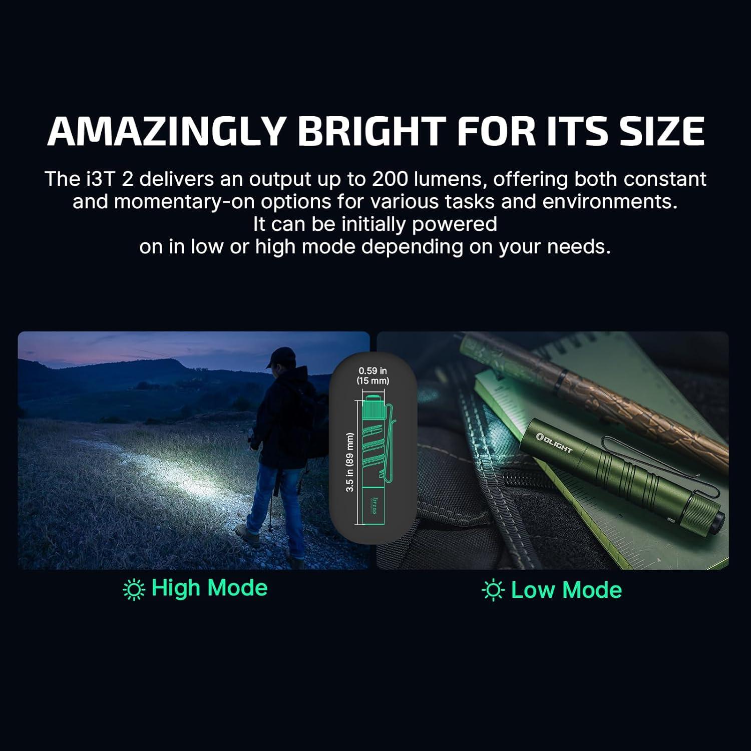 imageOLIGHT Ostrip Smart LED Strip Lights with App Control Bundle with I3T 2 EOS 200 Lumens Pocket EDC Flashlight