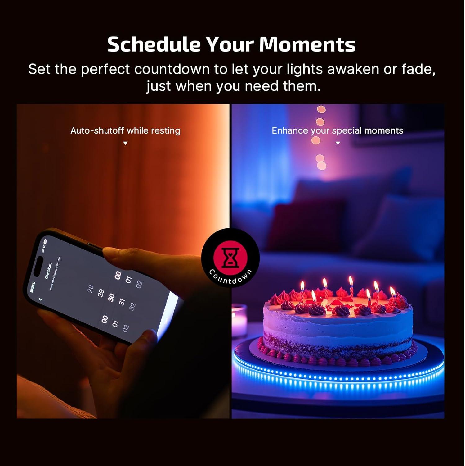 imageOLIGHT Ostrip Smart LED Strip Lights with App Control Bundle with Perun 3 Rechargeable Headlamp Flashlight 3000 Lumens Headlight