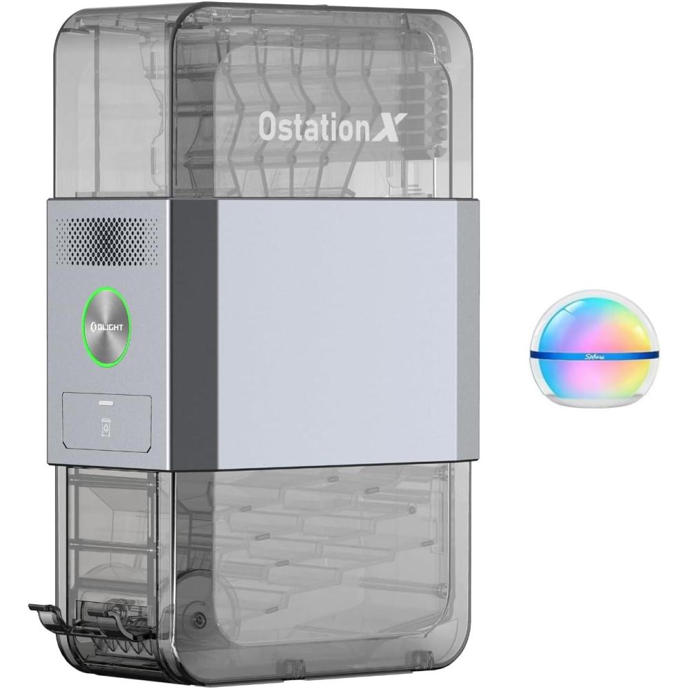 imageOLIGHT Ostation X Battery Charger for NiMH AAA Rechargeable Battery Bundle Sphere Smart Night Light 75 lumens Stepless Dimming Table Lamp with Remotely APP Control