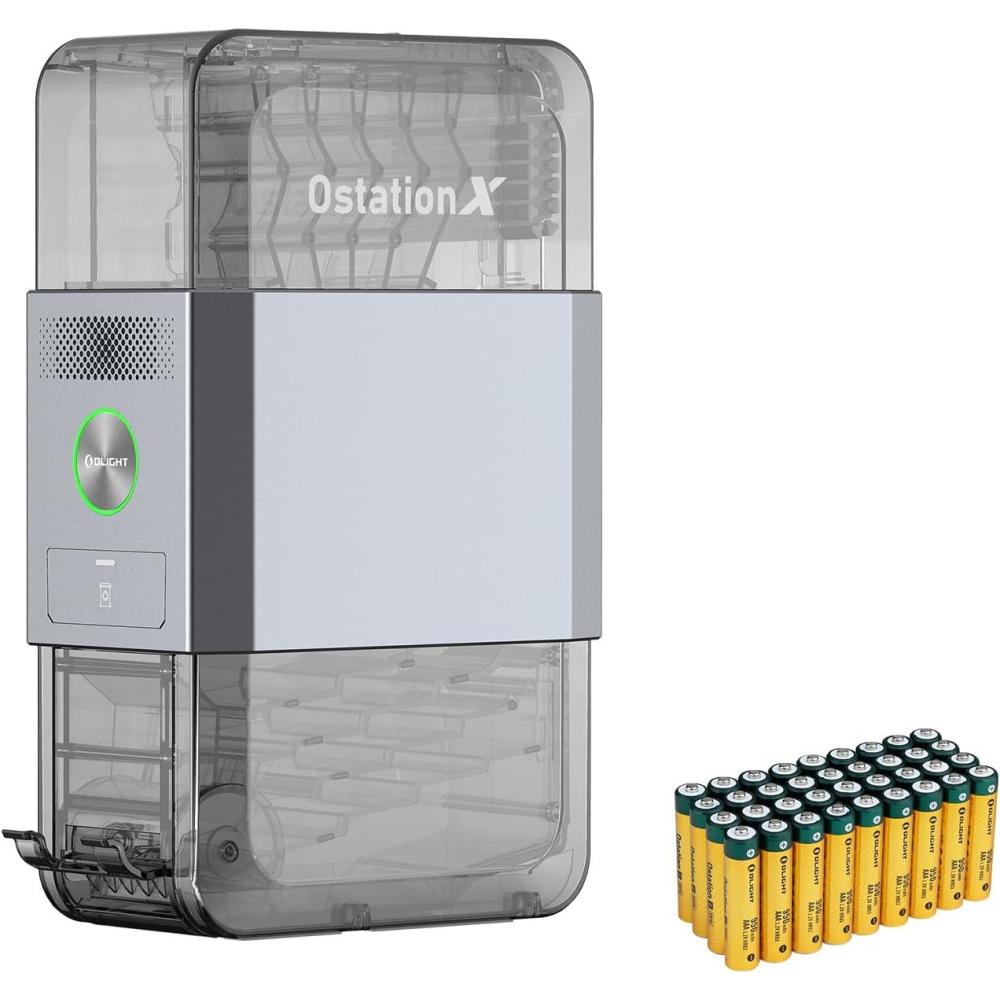 imageOLlGHT Ostation X Battery Charger for NiMH AAA Rechargeable Batteries 3 in 1 Design for Charging Testing ampamp Storage No Polarity Check Needed Bad Battery Detection APP ControlWithout AAA BatteryOOSTATIONXAAAKIT300000