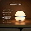 OLIGHT Sphere C Smart Night Light, USB-C Rechargeable, Ambient Table Lamp with APP Control, 75 Lumens RGB Dimmable Bedside lamp, Portable for Parties, Camping, Decoration (Type-C Cable Excluded)(1)