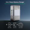 OLlGHT Ostation X Battery Charger for NiMH AAA Rechargeable Batteries, 3 in 1 Design for Charging Testing & Storage, No Polarity Check Needed, Bad Battery Detection, APP Control(Without AAA Battery)(O-OSTATIONX-AAA-300000)