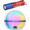 OLIGHT i3E EOS PMMA TIR Lens AAA EDC Flashlight Keychain Bundle with Sphere C Smart Night Light, USB-C Rechargeable, App Control Ambient Lighting