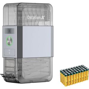 OLlGHT Ostation X Battery Charger for NiMH AAA Rechargeable Batteries, 3 in 1 Design for Charging Testing & Storage, No Polarity Check Needed, Bad Battery Detection, APP Control(Without AAA Battery)(O-OSTATIONX-AAA-KIT-300000)