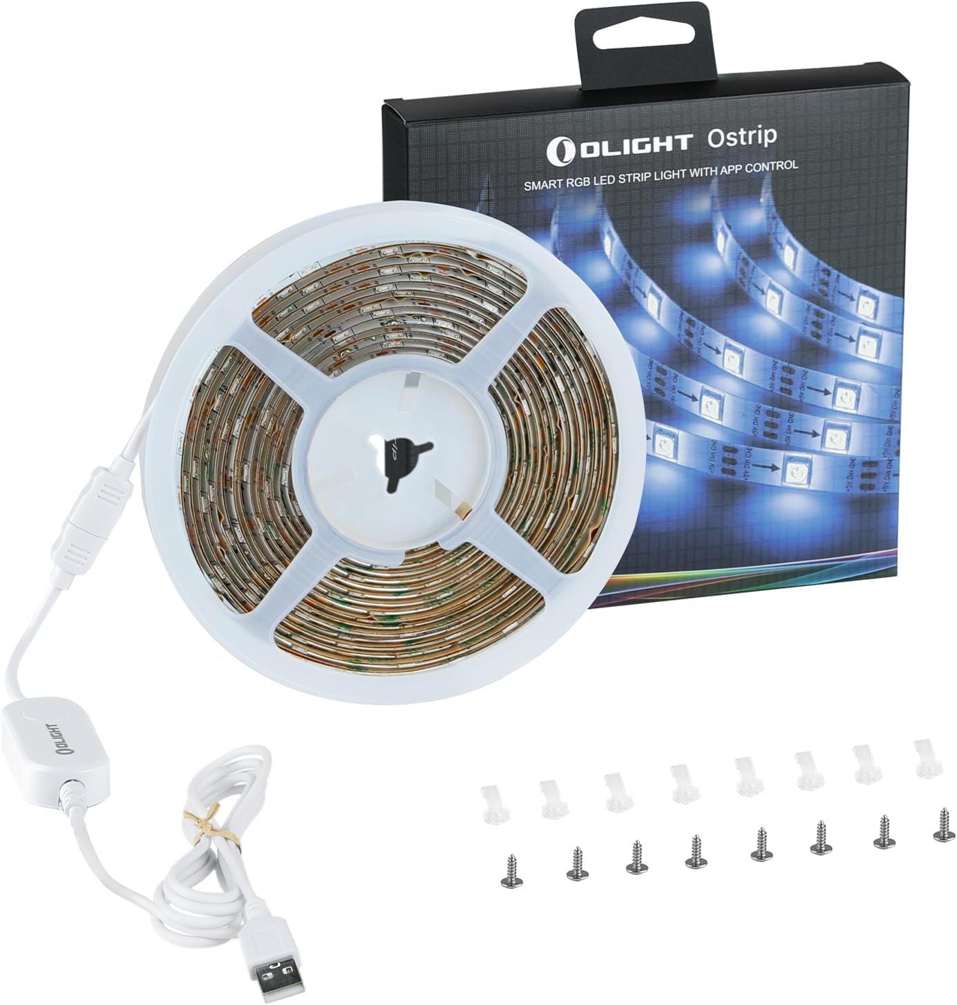 imageOLIGHT Ostrip 164ft RGB LED Strip Light Smart App Control Music Sync DIY Color Modes for Bedroom Gaming TV Home Decor164FT