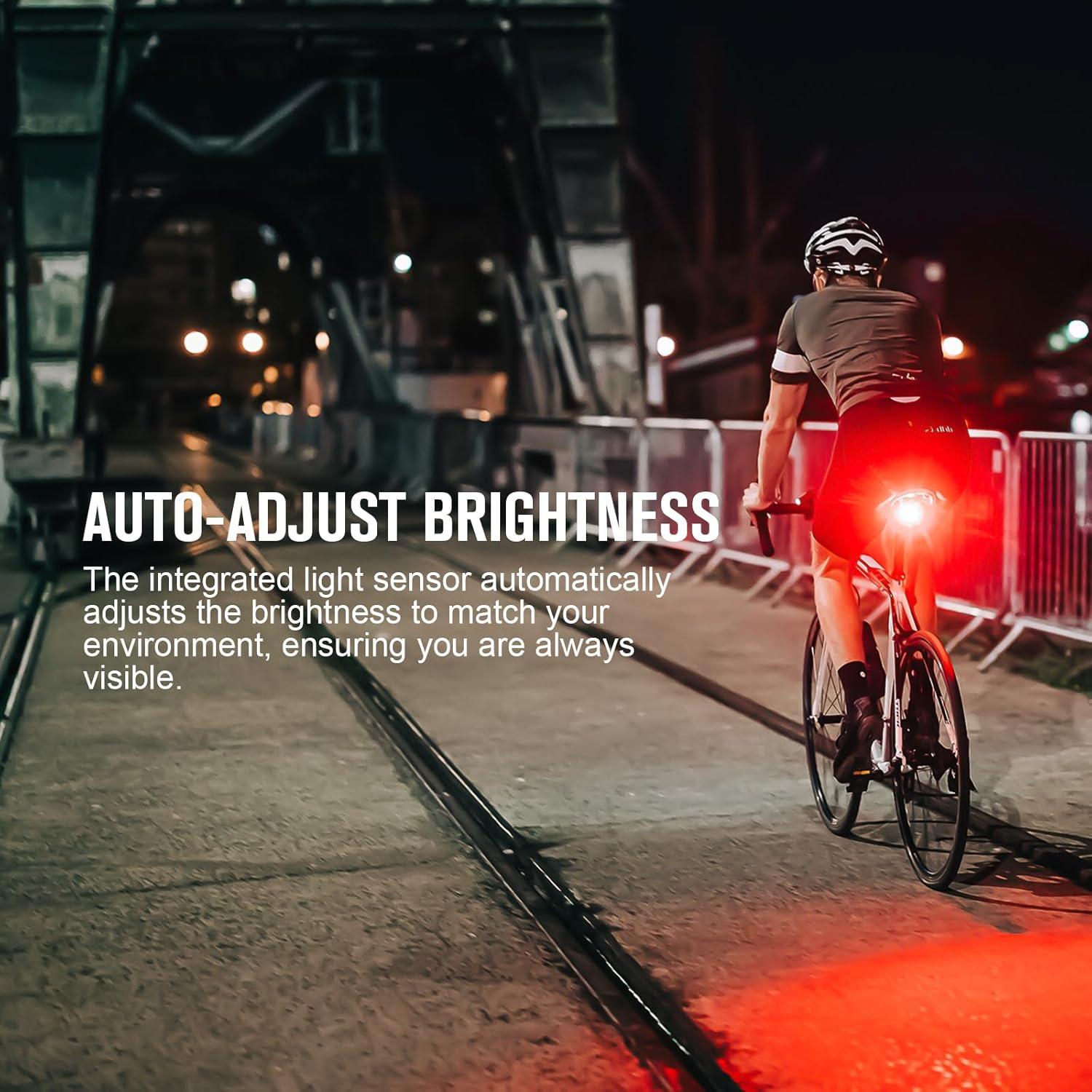 imageOLIGHT RN 120 C Bike Lights 120 Lumens Tail Light 260 Degree Visibility 1500m Viewable Range USB Rechargeable Bike Break Light IPX6 Waterproof Road and Urban CyclistsType C