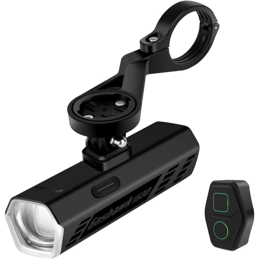 imageOLIGHT Goshawk 1600 Underneath Mounted Rechargeable Bike Light 1600 Lm and 580ft Max Throw Waterproof Bicycle Headlight with TypeC Remote Control HighampampLow Beam Modes for Mountain and Urban Riding
