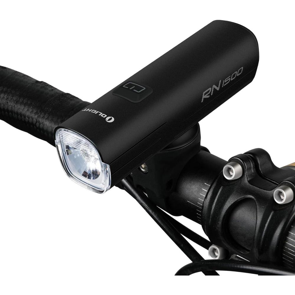 imageOLIGHT RN 1500 Rechargeable Bike Headlights 1500 Lumens for Road Urban Cyclists USB Type C Reverse Charging Rechargeable Battery Included 164 Meters Light Range AntiGlare Beam IPX7 Waterproofblack