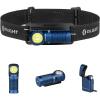 OLIGHT Perun 3 Mini Premium Headlamp 1250 Lumens Flashlight with Type-C Charging Box, Rechargeable Headlight with Red Light Option,Perfect for Working, Hiking, Camping and Climbing (Orange)(Midnight Blue)