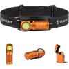 OLIGHT Perun 3 Mini Premium Headlamp 1250 Lumens Flashlight with Type-C Charging Box, Rechargeable Headlight with Red Light Option,Perfect for Working, Hiking, Camping and Climbing (Orange)(Orange)