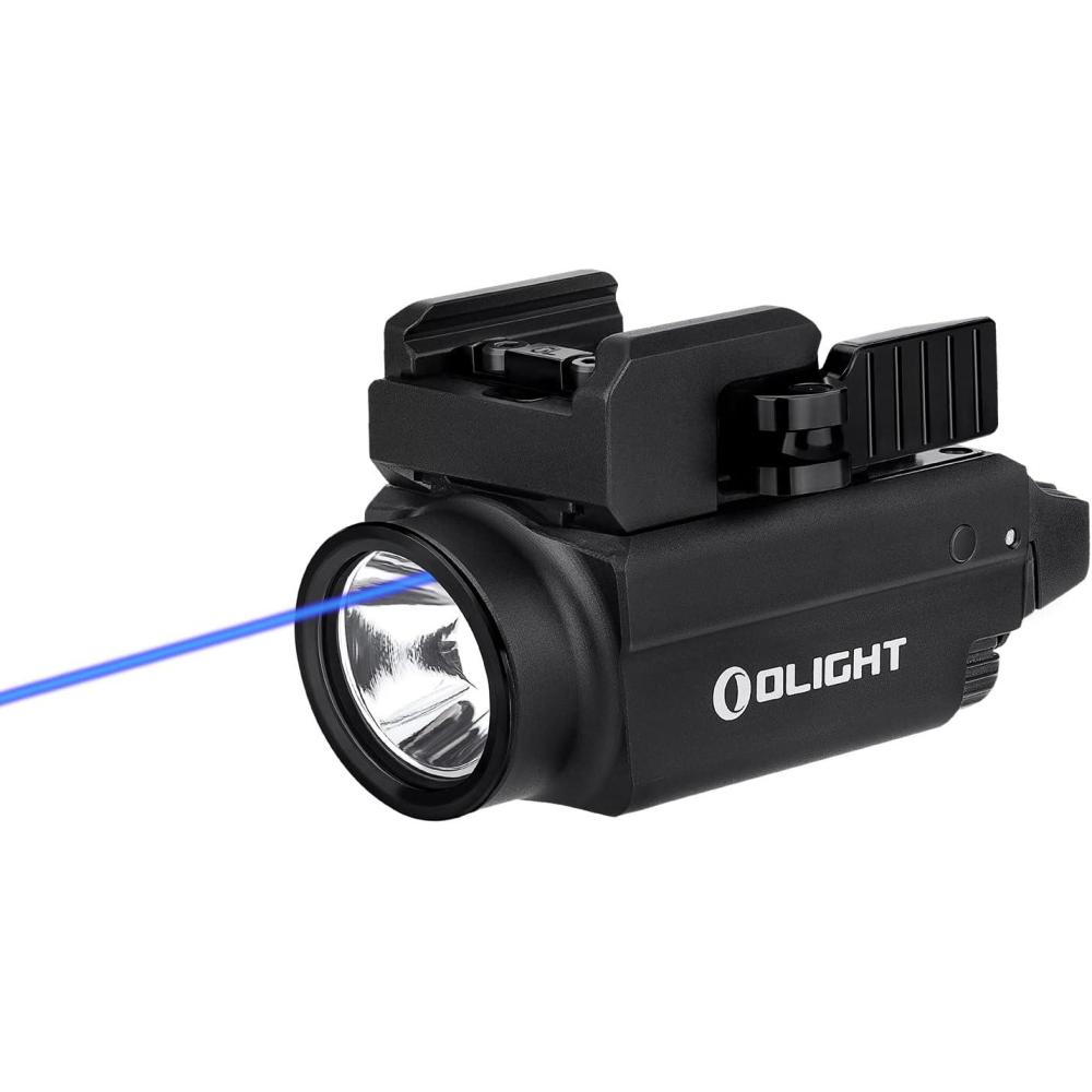 imageOLIGHT Baldr S 800 Lumens Compact Rail Mount Weaponlight with Green Beam and White LED Combo Magnetic USB Rechargeable Tactical Flashlight with 1913 or GL Rail Battery Included Flat Dark EarthBlack