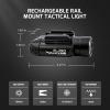 OLIGHT PL-Pro Valkyrie 1500 Lumens Rechargeable Weaponlight Rail Mount Tactical Flashlight with Strobe(Black)