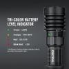 OLIGHT Warrior X 4 Rechargeable Tactical Flashlight 2,600 High Lumens with 630 Meters Long Range Thrower, Powerful Tail-Switch Light with USB-C Charging, Dual-Output for Daily (Black)(Black)