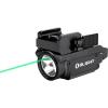OLIGHT Baldr Mini 600 Lumens with Green Beam and White LED Combo, Magnetic USB Compact Rechargeable Tactical Flashlight with Adjustable Rail for G19, G45, Sig P320, and so on(Desert Tan)(Black)