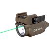 OLIGHT Baldr Mini 600 Lumens with Green Beam and White LED Combo, Magnetic USB Compact Rechargeable Tactical Flashlight with Adjustable Rail for G19, G45, Sig P320, and so on(Desert Tan)(Desert Tan)
