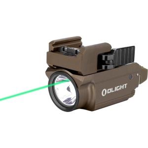 OLIGHT Baldr Mini 600 Lumens with Green Beam and White LED Combo, Magnetic USB Compact Rechargeable Tactical Flashlight with Adjustable Rail for G19, G45, Sig P320, and so on(Desert Tan)(Desert Tan)