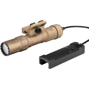 OLIGHT Odin S 1500 Lumens Picatinny Rail Mounted Weaponlight Rechargeable Tactical Flashlight with Upgraded Remote Pressure Switch, 250 Meters Throw Distance, IPX8 Waterproof (Black)(Desert Tan)
