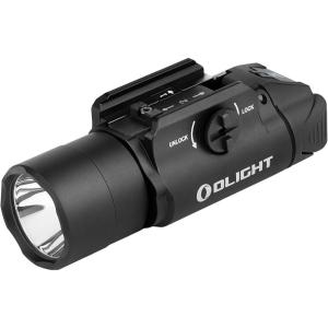 OLIGHT PL Turbo Weaponlight, 800-Lumen 515 Meters Long-Range Tactical Flashlight, 66,300 High Candela Compact Rail-Mounted Light with Strobe Function and Rail Locating Keys, Fits Picatinny and GL Rail(Black)