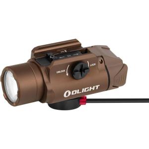 OLIGHT PL-3R Valkyrie Rechargeable Tactical Light, 1500 Lumens Rail-Mounted Weaponlight, LED Flashlight with Built-in Battery, Rail Locating Keys for 1913 Picatinny, GL Style(Desert Tan)