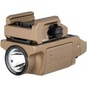 OLIGHT PL-Mini 3 Valkyrie 600 Lumens Compact Tactical Picatinny/GL/Hellcat Rail-Mounted Weaponlight with Two Included Rechargeable and Removable Battery, Pistol Light with Strobe Mode (Desert Tan)(Desert Tan)