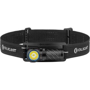 OLIGHT Perun 3 Mini Headlamp 1250 Lumens LED Head Flashlight,Rechargeable Headlight with Red Light Option,Perfect for Working, Hiking, Camping and Climbing (Cool White 5700K~6700K, Orange)(Black)