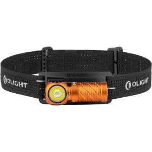 OLIGHT Perun 3 Mini Headlamp 1250 Lumens LED Head Flashlight,Rechargeable Headlight with Red Light Option,Perfect for Working, Hiking, Camping and Climbing (Cool White 5700K~6700K, Orange)(Orange)