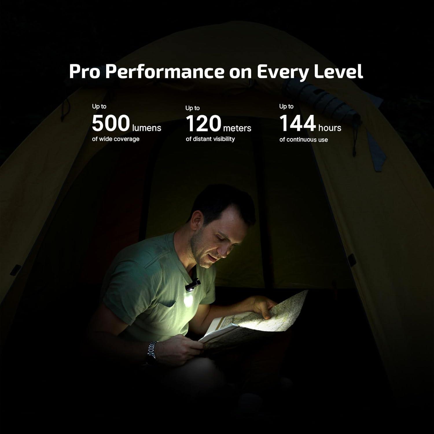 imageOLIGHT Oclip Pro EDC Flashlight Clipon Light Rechargeable 500 Lumens with Three Lighting Solutions TypeC Charging Magnetic Flash Lights for Signaling Cycling Outdoor or Indoor UseOD GreenBlack