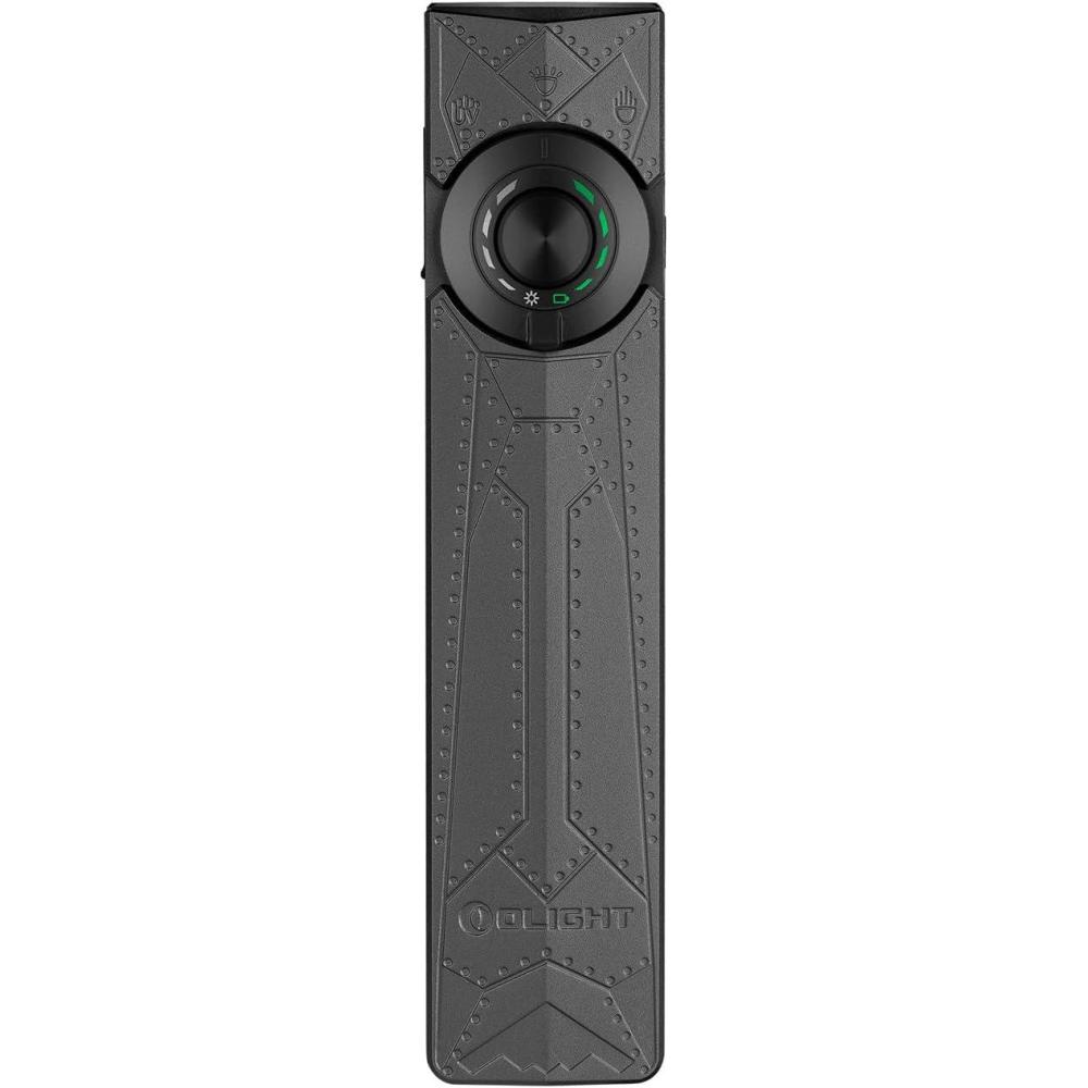 imageOLIGHT ArkPro EDC Flat Flashlight Rechargeable with Green Beam UV and White LED1500 Lumens USBC Pocket Camping Flashlight Spotlight Floodlight for Outdoor Emergency Working Black CWGreyPhantom Squadron