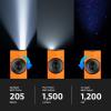 OLIGHT ArkPro EDC Flat Flashlight Rechargeable with Green Beam, UV and White LED,1500 Lumens USB-C Pocket Camping Flashlight, Spotlight Floodlight for Outdoor Emergency Working (Black CW)(Orange)
