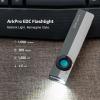 OLIGHT ArkPro EDC Flat Flashlight Rechargeable with Green Beam, UV and White LED,1500 Lumens USB-C Pocket Camping Flashlight, Spotlight Floodlight for Outdoor Emergency Working (Black CW)(Dual Tone Silver Graphite)
