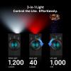 OLIGHT ArkPro Lite Flat Pocket Flashlight, Rechargeable Portable 1200 Lumens with White LED, Red Light, and UV Light, Triple Sources for Pet Urine Detection, Camping, Emergency, Working (Matte Black)(Matte Black)
