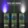 OLIGHT Arkfeld Pro Rechargeable EDC Flat Flashlight with Green Beam, UV and White LED Combo, 1300 Lumens Portable Pocket Lights, Triple Sources for Outdoors Emergency Working (Orange CW)(OD Green)