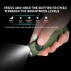 OLIGHT Arkfeld Pro Rechargeable EDC Flat Flashlight with Green Beam, UV and White LED Combo, 1300 Lumens Portable Pocket Lights, Triple Sources for Outdoors Emergency Working (Orange CW)(OD Green)