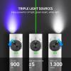 OLIGHT Arkfeld Pro Rechargeable EDC Flat Flashlight with Green Beam, UV and White LED Combo, 1300 Lumens Portable Pocket Lights, Triple Sources for Outdoors Emergency Working (Orange CW)(Stars & Stripes Edition)
