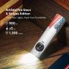 OLIGHT Arkfeld Pro Rechargeable EDC Flat Flashlight with Green Beam, UV and White LED Combo, 1300 Lumens Portable Pocket Lights, Triple Sources for Outdoors Emergency Working (Orange CW)(Stars & Stripes Edition)