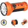 OLIGHT Marauder Mini 7,000 Lumens Bright Flashlight with 600 Meters Beam Distance, Powerful RGB Lights, Magnetic Rechargeable for Outdoors Work, Hunting, and Searching(Black)(Orange)