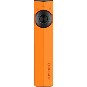 OLIGHT ArkPro EDC Flat Flashlight Rechargeable with Green Beam, UV and White LED,1500 Lumens USB-C Pocket Camping Flashlight, Spotlight Floodlight for Outdoor Emergency Working (Black CW)(Orange)
