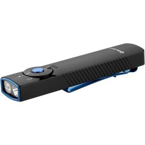 OLIGHT Arkfeld Pro Rechargeable EDC Flat Flashlight with Green Beam, UV and White LED Combo, 1300 Lumens Portable Pocket Lights, Triple Sources for Outdoors Emergency Working (Orange CW)(Black)