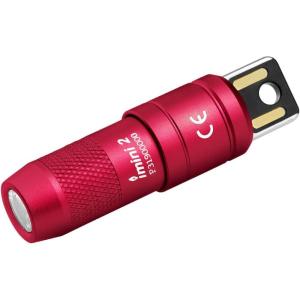 OLIGHT IMINI 2 EDC Rechargeable Keychain Flashlight, 50 Lumens Compact and Portable Mini LED Keyring Lights with Built-in Battery Ideal for Everyday Carry and Emergencies (Orange)(Passionate Red)