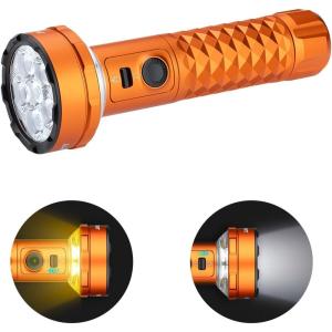 OLIGHT Prowess Rechargeable High Lumen Flashlights, 5,000lms Super Bright Flashlight with Holster, High-Efficiency USB-C Charging LED, Bidirectional Lighting(Orange)