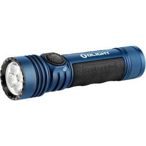 OLIGHT Seeker 4 Pro Rechargeable Flashlights, 4600 Lumens High Powerful Bright Light with USB C Holster, Waterproof IPX8 for Emergencies, Camping, Searching (Midnight Blue Cool White)(Midnight Blue)