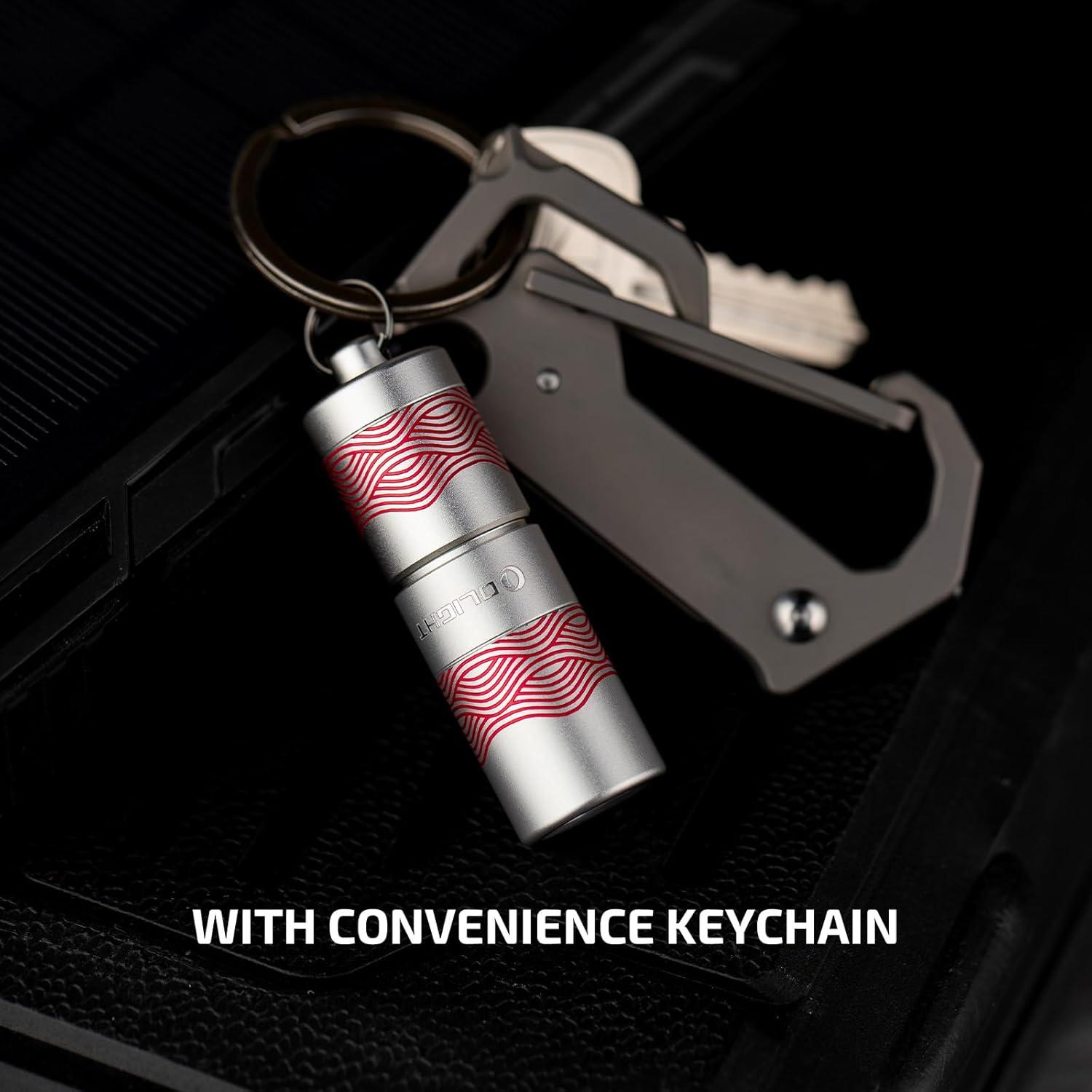 imageOLIGHT I1R 2 Pro Eos 180 Lumens EDC Rechargeable Keychain Flashlight Powered by Builtin Rechargeable Battery with TypeC USB Cable Slim Mini Handheld Light for Everyday Carry BlackSilver